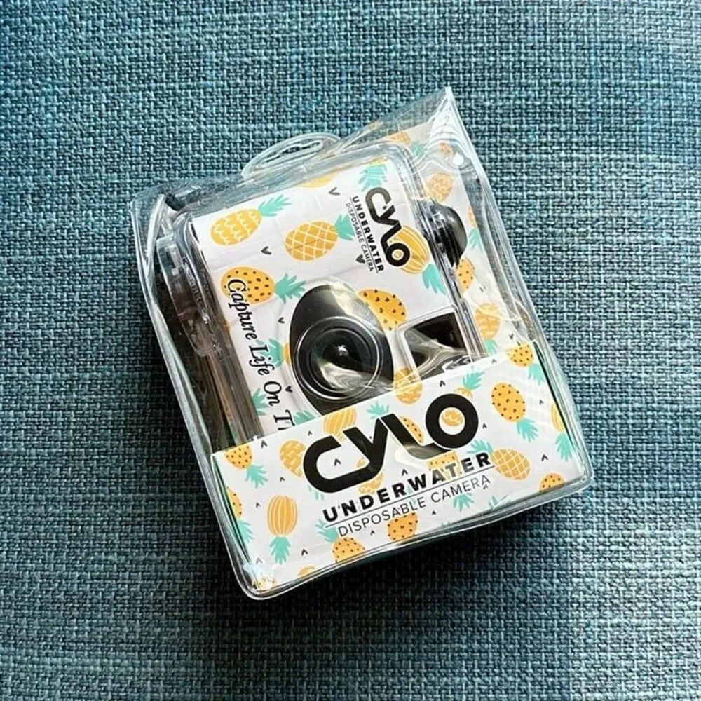 NIB CYLO Pineapple Print Underwater Disposable Camera Waterproof up to 16 Feet